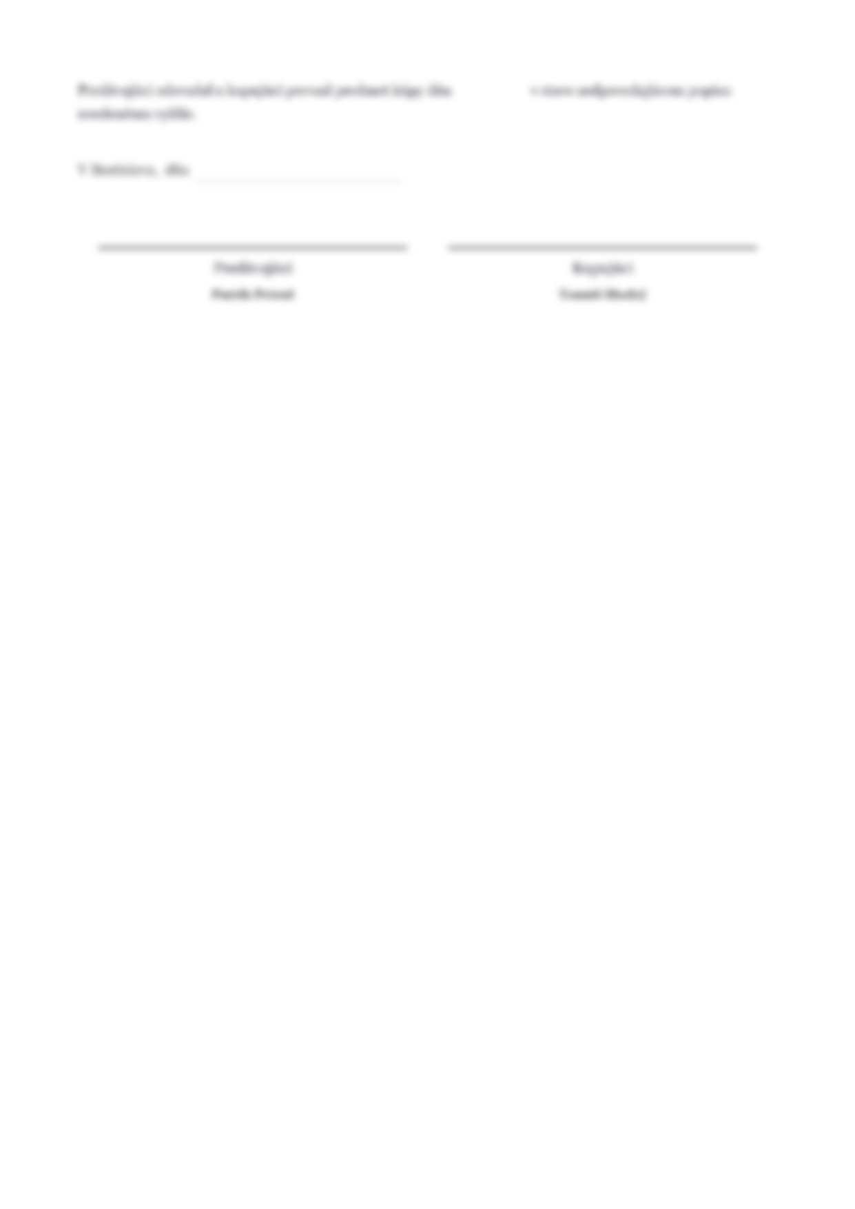 Preberací protokol – strana 2